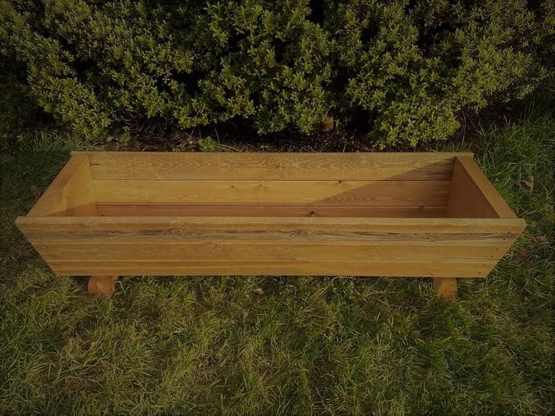 Ruddings Wood Heavy Duty Wooden Trough Planter Plant Container Rectangular Garden Box