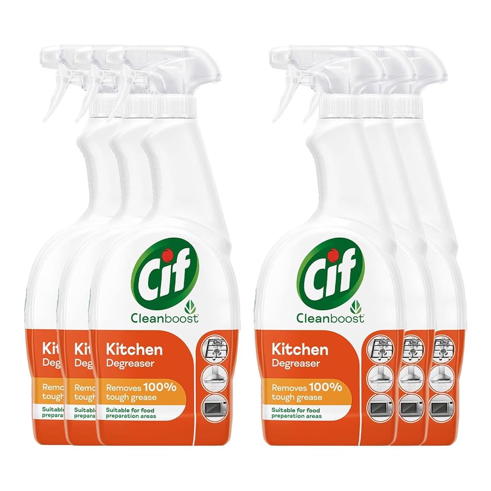 Cif Power & Shine Kitchen Cleaner Spray, 700ml, Pack of 6