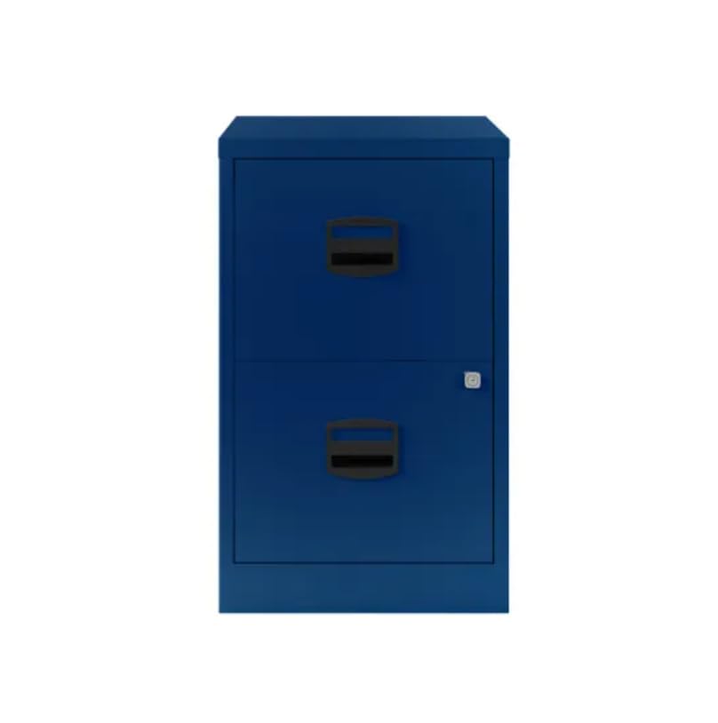 Bisley 2 Drawer A4 Filing Cabinet, Oxford Blue