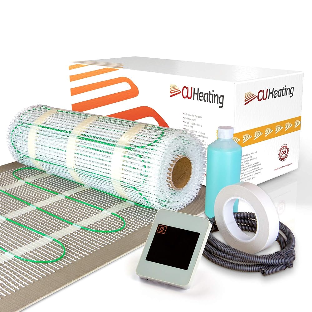 CU Heating Premier Electric Underfloor Heating Kit 200W/m² with Touch-Screen Thermostat (3m²)
