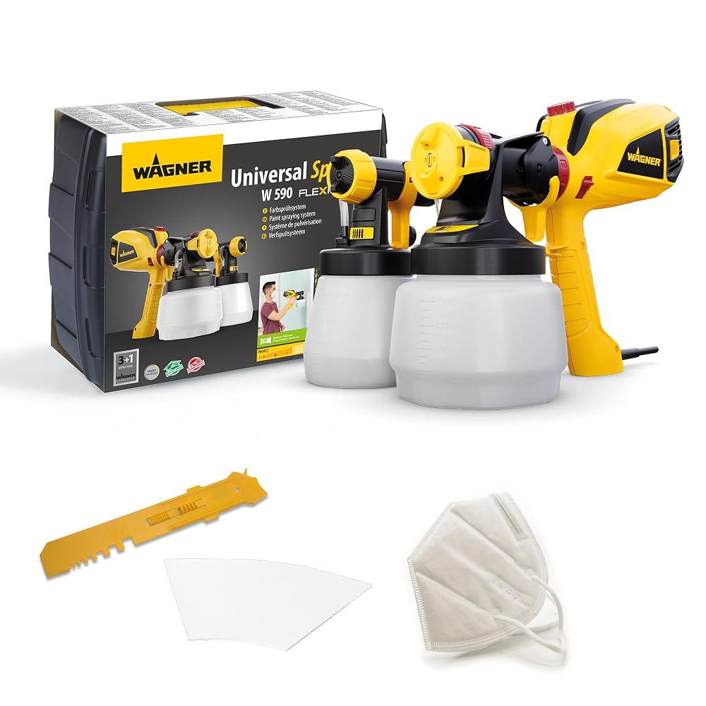 WAGNER Universal Sprayer W 590 FLEXiO Electric Paint Sprayer for Walls, Ceilings, Wood and Metal