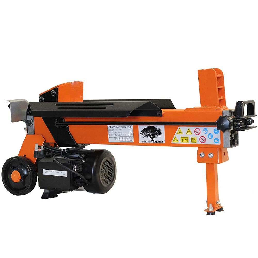 Forest Master FM10D-7-TC Electric Log Splitter 7 Ton - DuoCut Blade - Log Length up to 450mm - Includes Workbench and Guard
