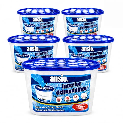ANSIO Dehumidifier Disposable Pack of 5 Room Moisture Absorber