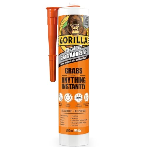 Gorilla Heavy Duty Grab Adhesive, White, 290ml