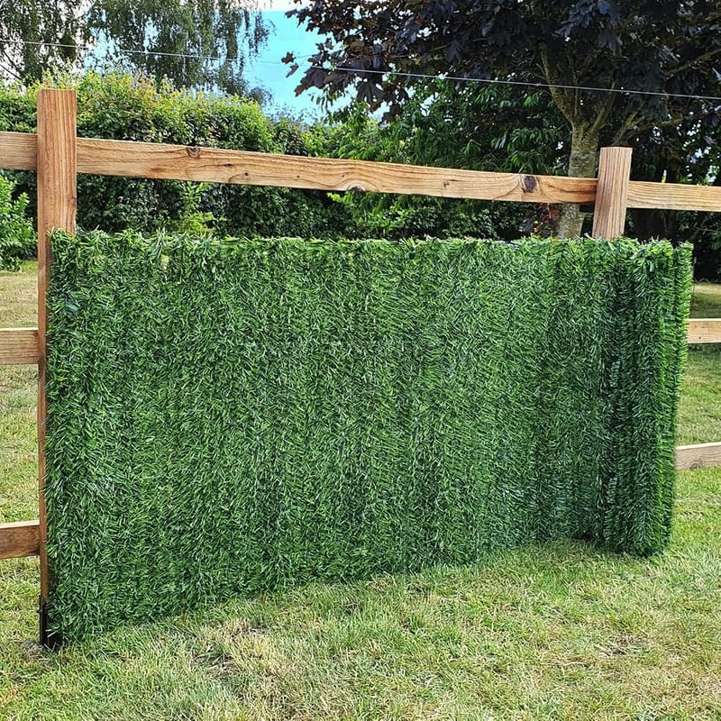 True Products Artificial Conifer Hedge Plastic Privacy Screening Garden Fence, 1m High x 3m Long