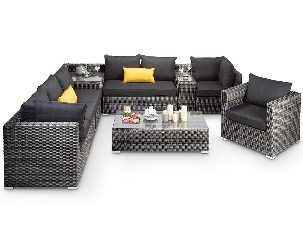 Alexander Francis Verona Rattan Garden Corner Sofa, Fully Assembled