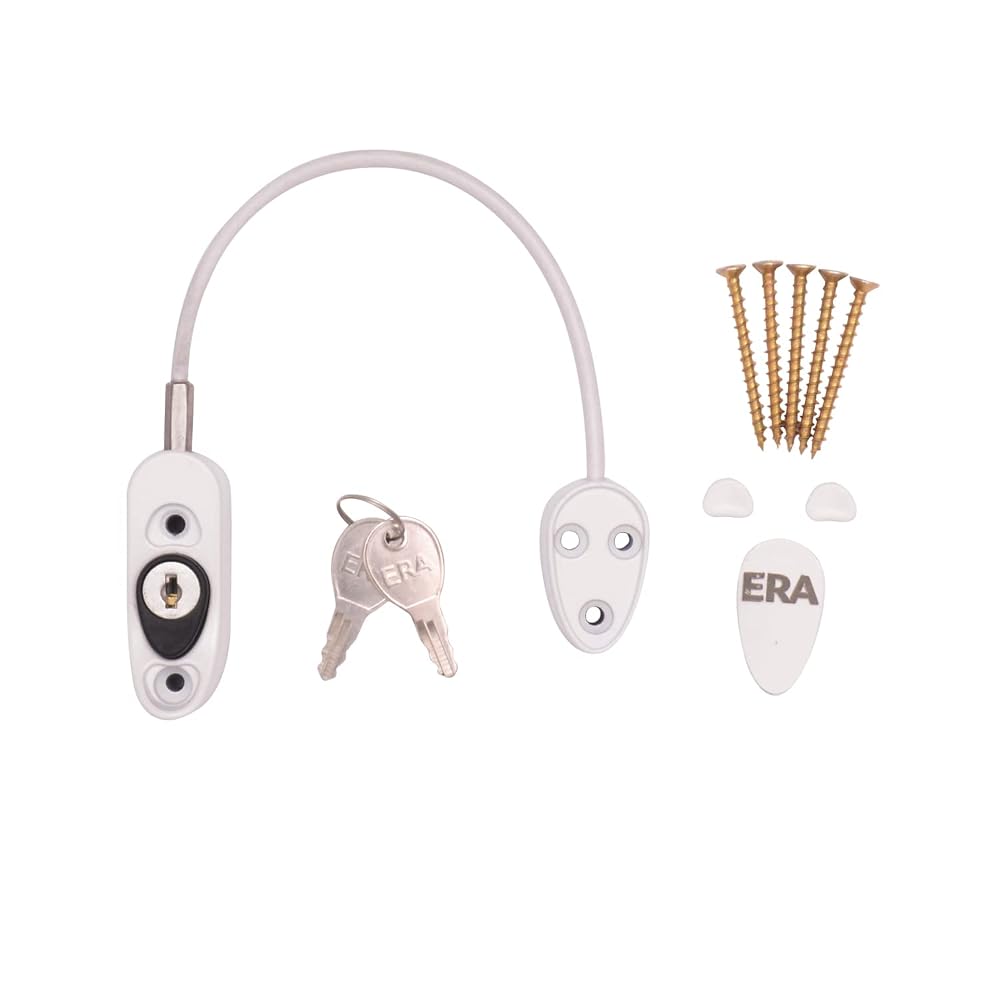 ERA Cable Window and Door Restrictor, White