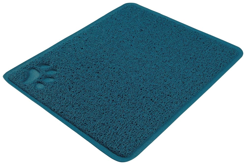 Trixie PVC Mat for Cat Litter Trays, 37 x 45 cm, Petrol Blue