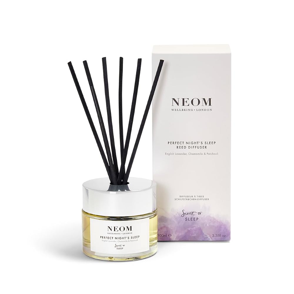 NEOM- Real Luxury Reed Diffuser, 100ml | Lavender, Rosewood & Jasmine | 100% Natural Fragrance | Lasts up to 12 Weeks | Refillable and Reusable
