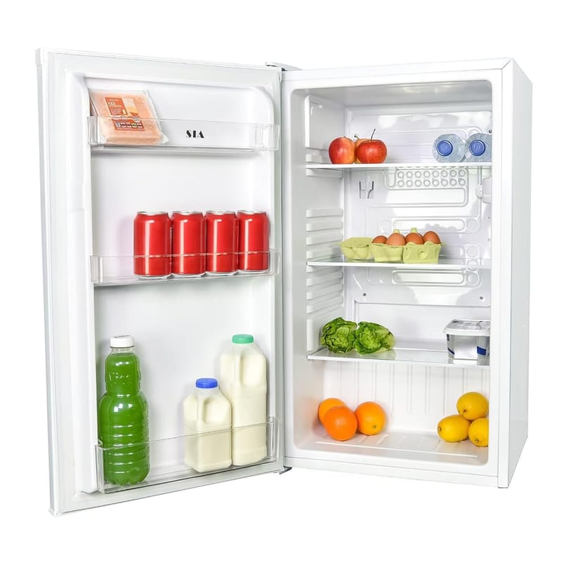 SIA LFS01WH 48cm White Freestanding 91L Under Counter Larder Fridge