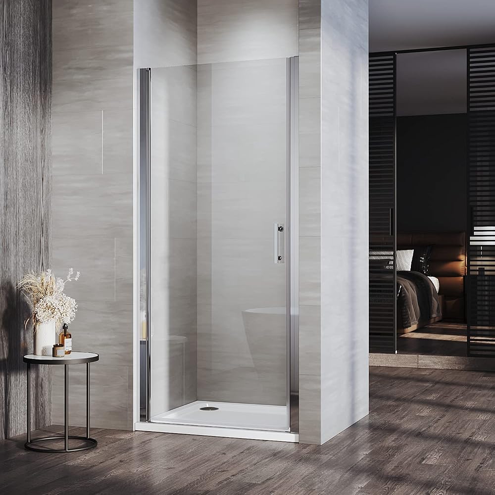 ELEGANT 800mm Frameless Pivot Shower Door Enclosure, 6mm Safety Glass, Reversible