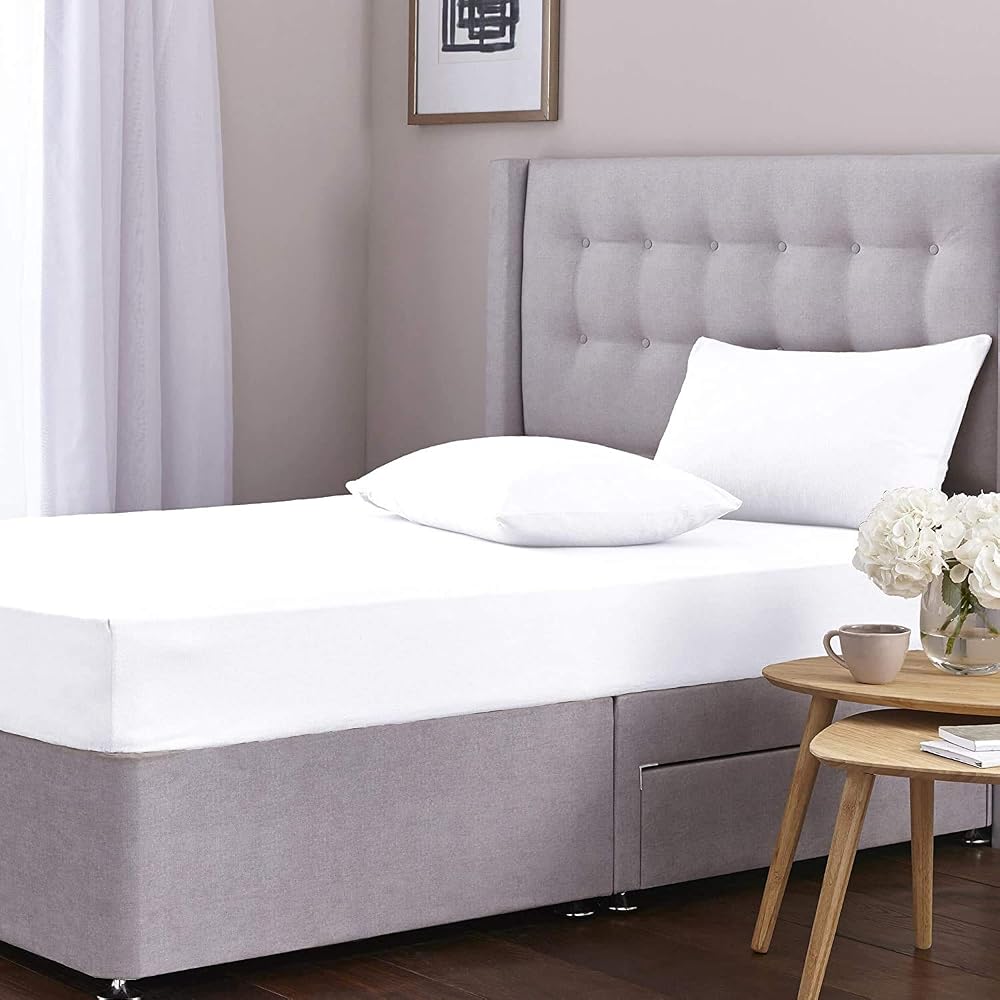 Silentnight Brushed Cotton Fitted Sheet and Pillowcase Pair Set, White, Double