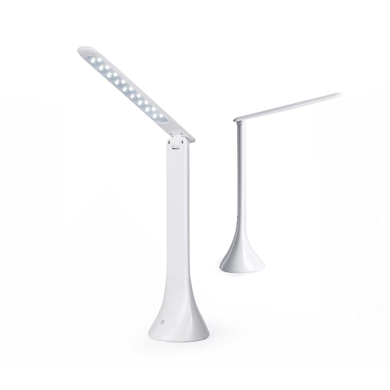 ICOCO Portable LED Desk Lamp Dimmable Eye-caring Table Lamp with Touch Control, 3-Level Reading Lamp, Rechargeable Mood Light with USB Cable, White