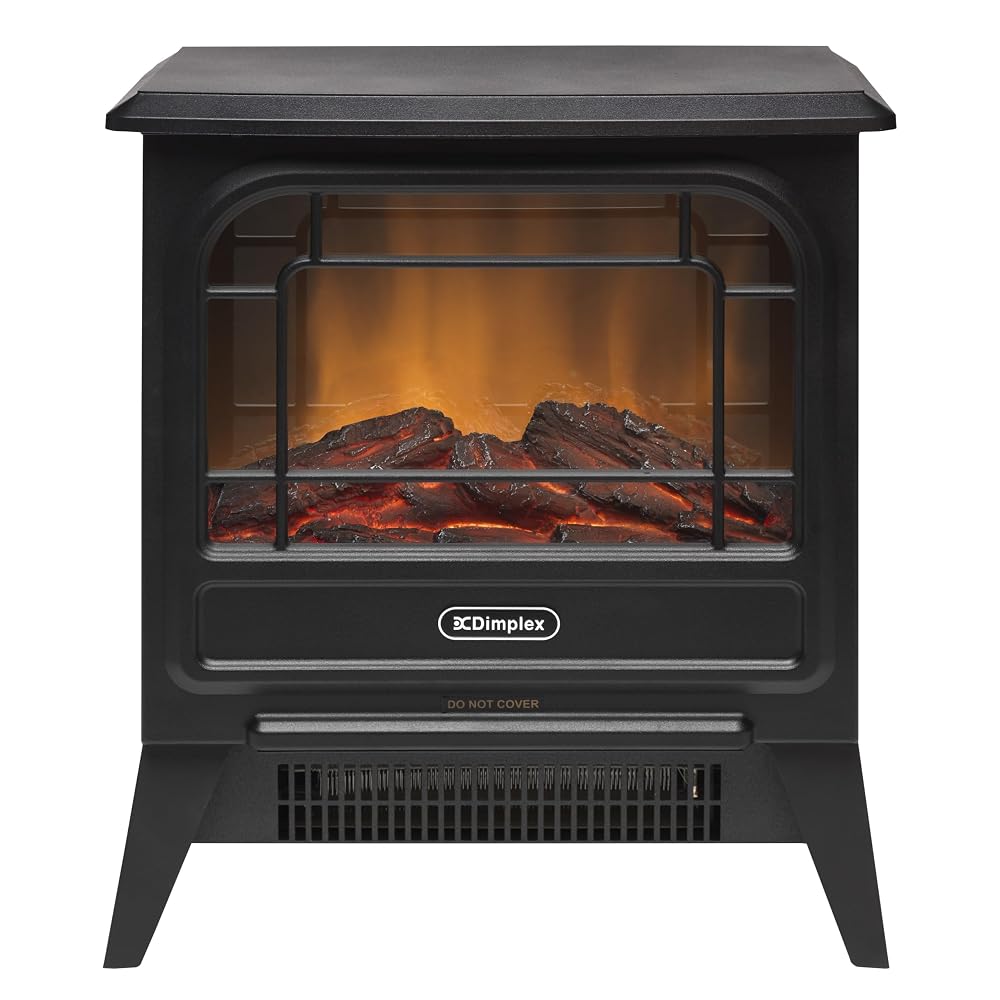 Dimplex MicroStove Optiflame Electric Stove, Compact Portable Freestanding Fire with Log Fuel Bed