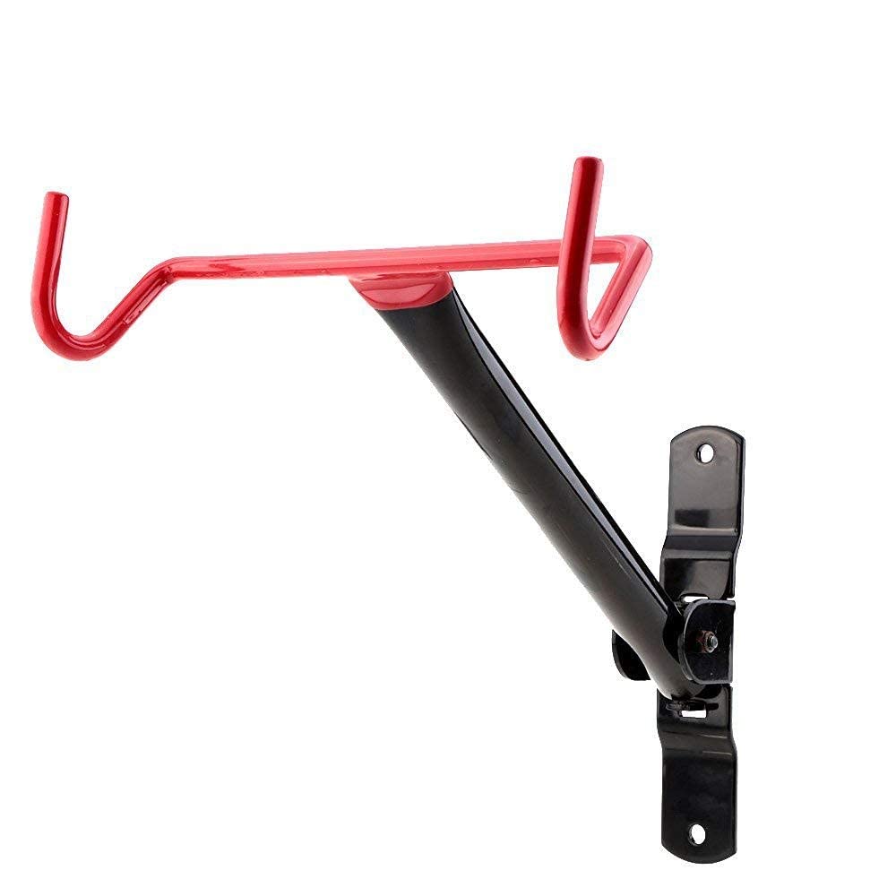 Hillington Bike Wall Mount - Heavy-Duty Foldable Bike Storage Hooks - Wall Mounted Bike Rack with Rubber Covered Dual Hooks - Mountain Bike Hooks for Wall with Fitting Screws for Home Garage