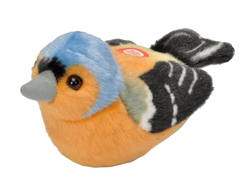 Wild Republic 19484 13-16 cm Chaffinch with Real Bird Calls Plush Toy, Green, Blue, Yellow