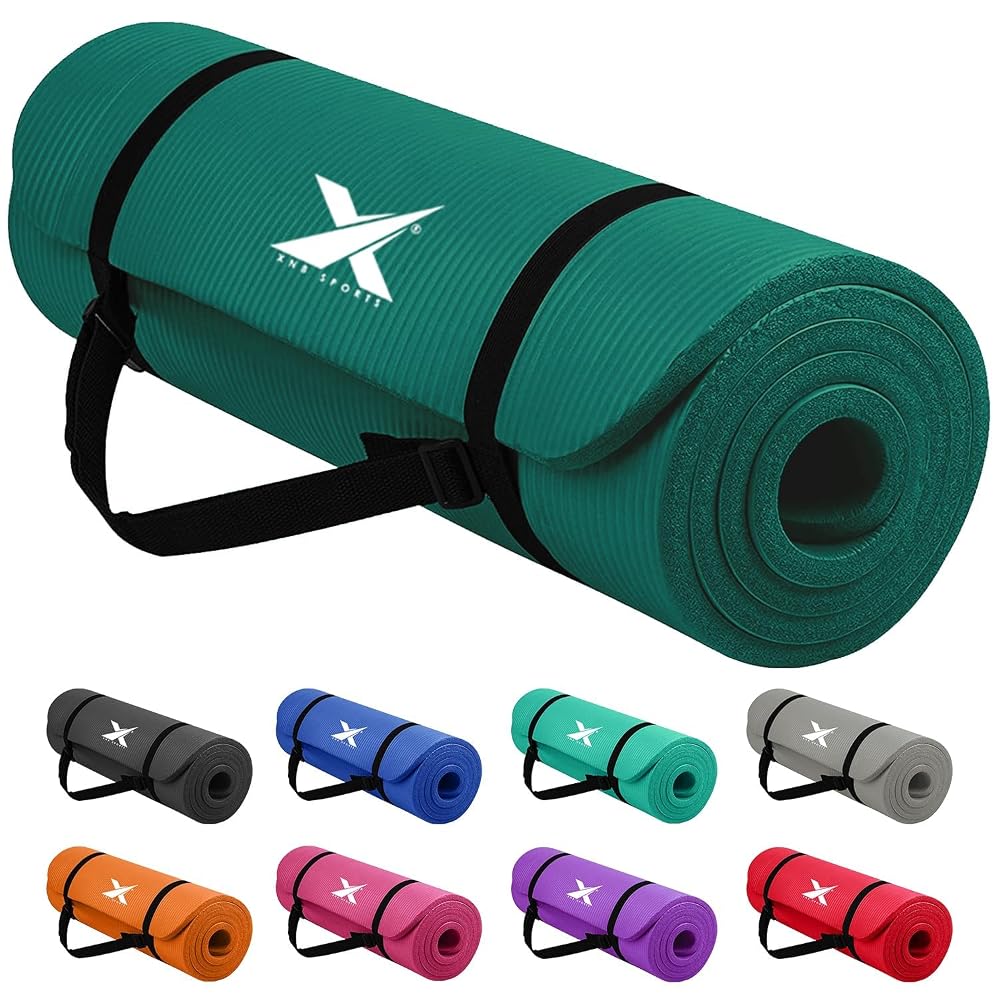 Xn8 Sports Yoga Mat 10mm & 15mm Thick NBR Exercise Mat with Carry Strap