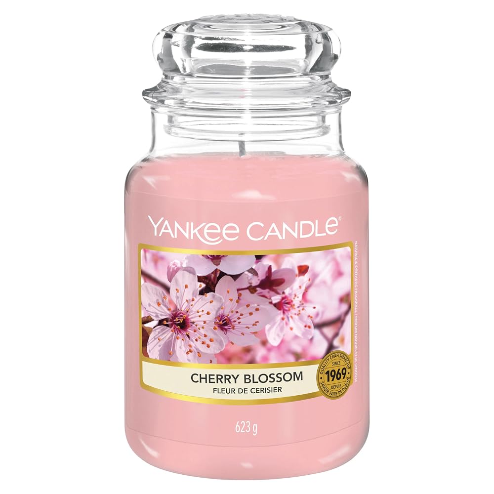 Yankee Candle Scented Candle | Cherry Blossom Large Jar Candle | Long Burning Candles: up to 150 Hours