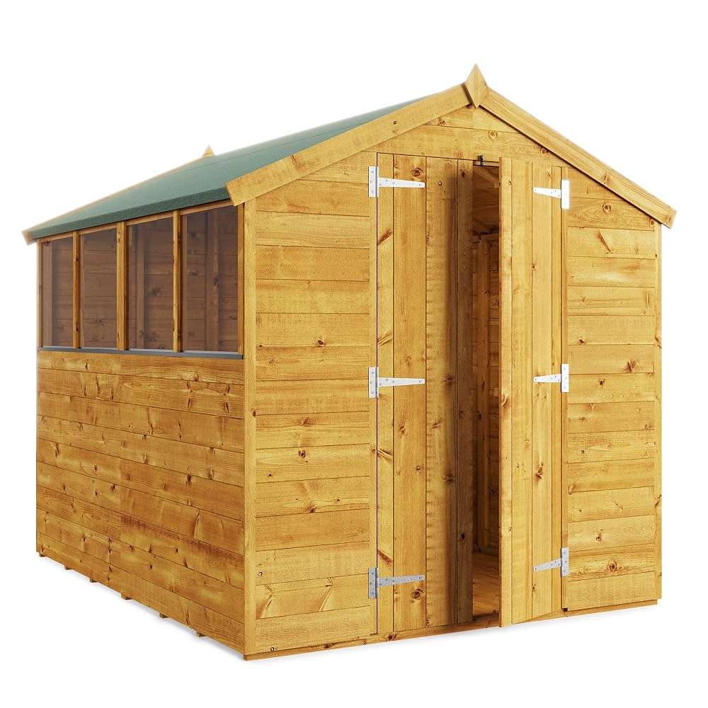BillyOh Master 8x6 Wooden Garden Shed with Apex Roof, Windowed