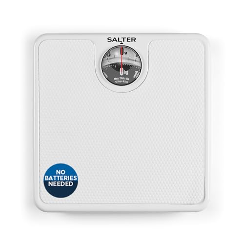 Salter Digital Bathroom Scale, Two-Tone Silver/Grey, 180kg Capacity, 15 Year Guarantee