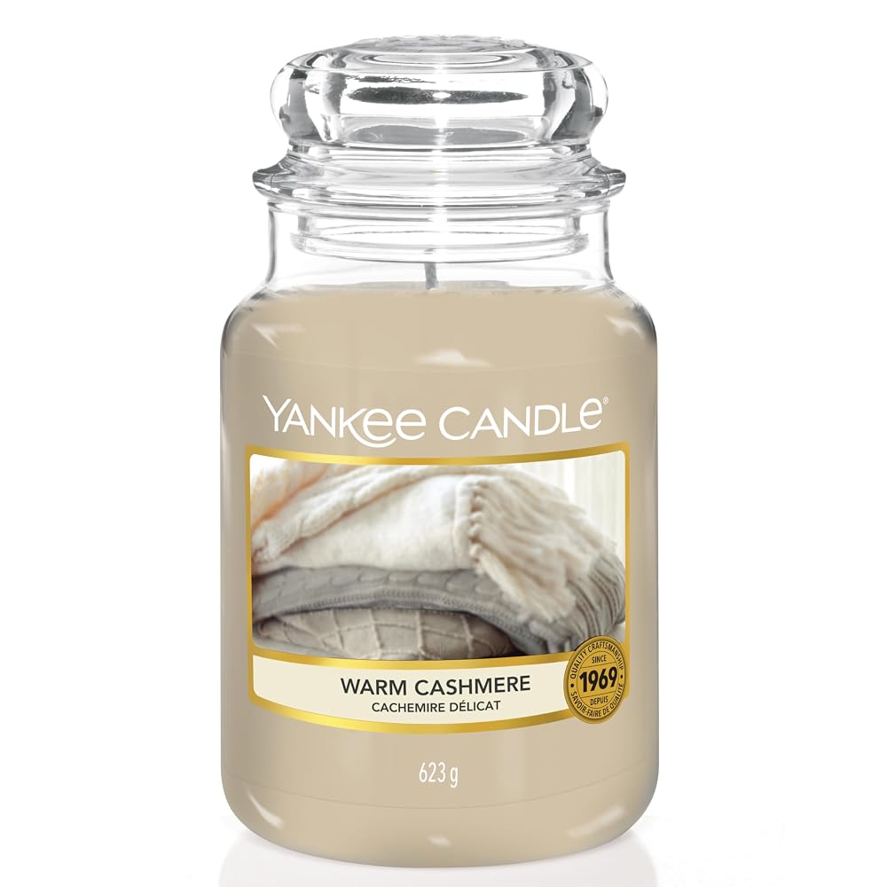 Yankee Candle Scented Candle, Warm Cashmere Large Jar, Long Burning up to 150 Hours