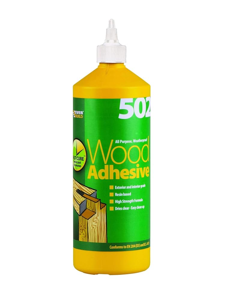 Everbuild 502 D3 PVA Wood Adhesive, 1 Litre