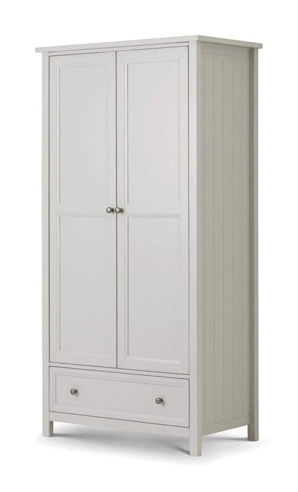 Julian Bowen Maine 2 Door Wardrobe, Dove Grey