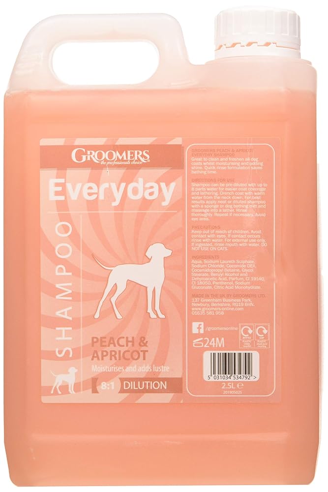 Groomers Peach & Apricot Professional Dog Shampoo, 2.5L