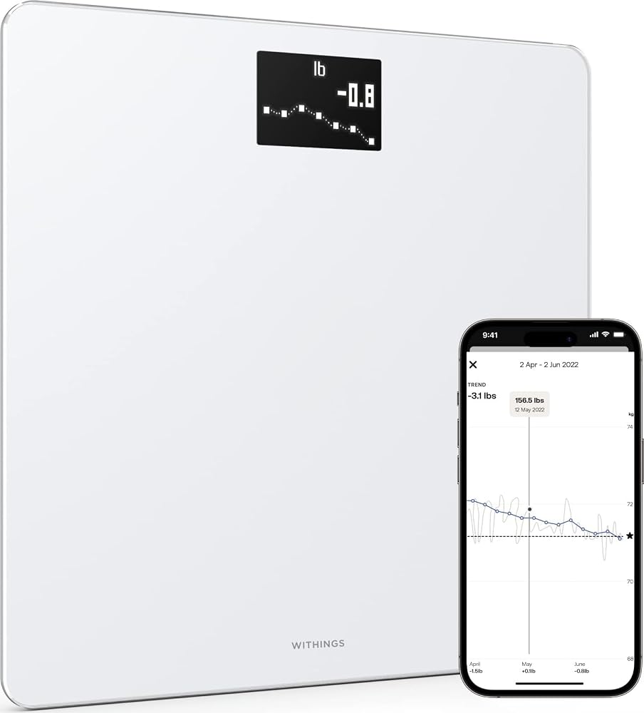 Withings Body - Wi-Fi Smart Scale, Tracks BMI, Digital Bathroom Scale