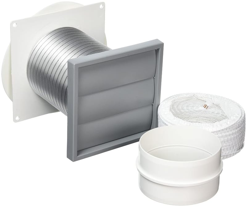 Merriway BH05720 Tumble Dryer Ducting Kit, 100mm/4 Inch, Grey