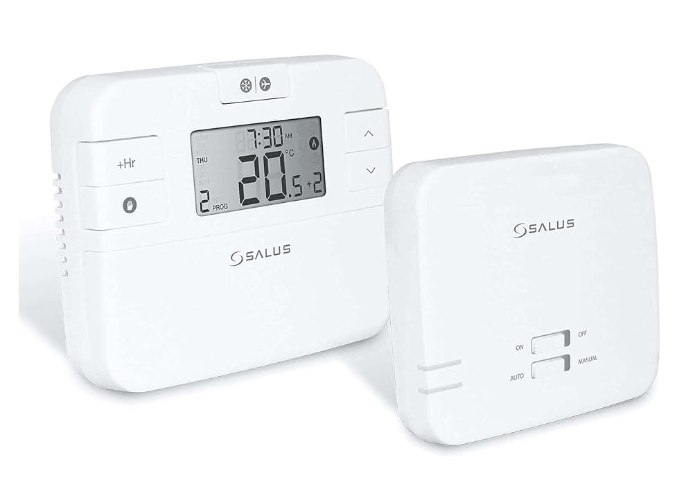 Salus RT510RF+ Wireless Programmable Thermostat & Receiver Kit, Boiler Plus Compliant