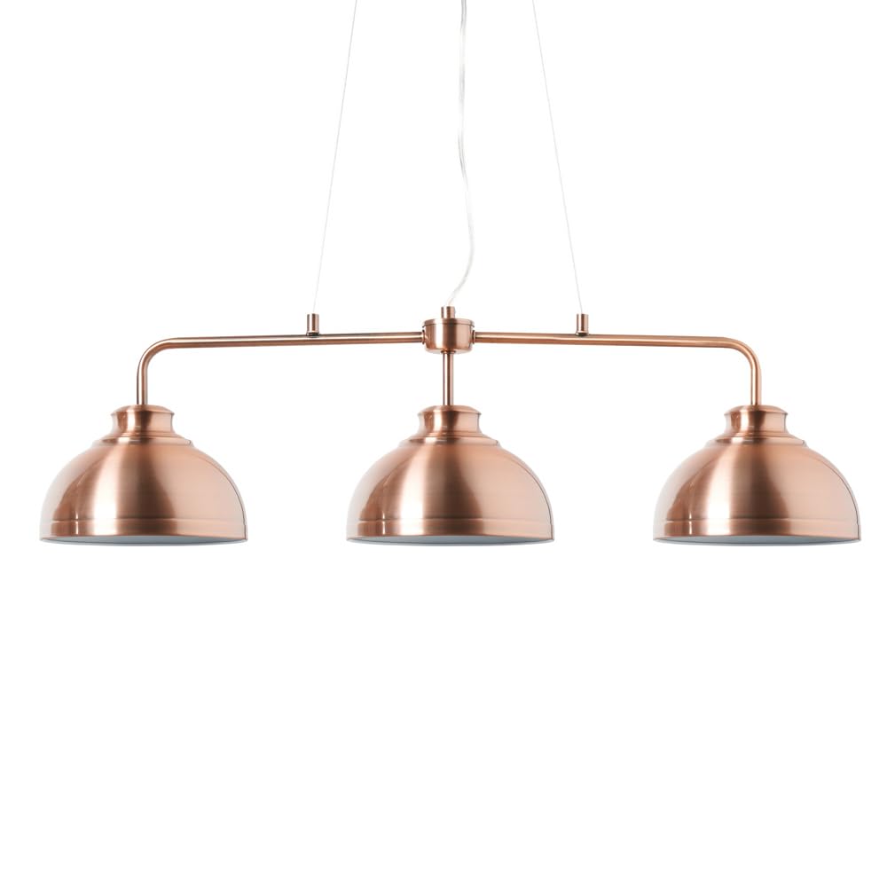 Litecraft Brooklyn Industrial Style 3 Light Ceiling Cluster Pendant, Satin Chrome