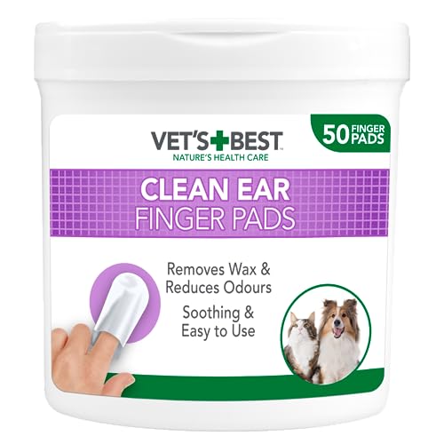 Vet's Best Ear Relief Finger Wipes 50 Disposable Wipes