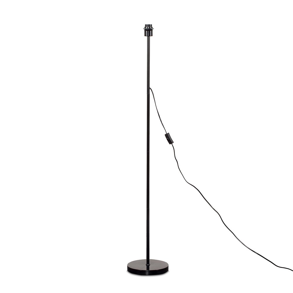 MiniSun Modern Floor Lamp Base in a Black Metal Finish