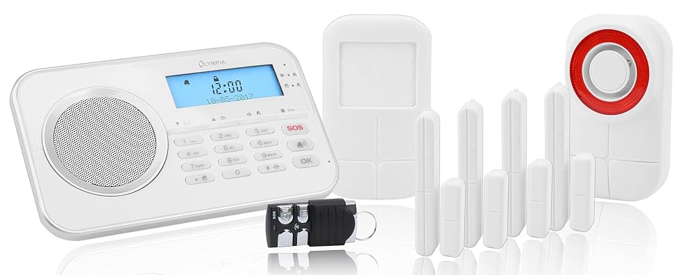 Olympia Protect 9878 GSM Premium Alarm System Set with Outdoor Siren, Plug & Play up to 32 Sensors