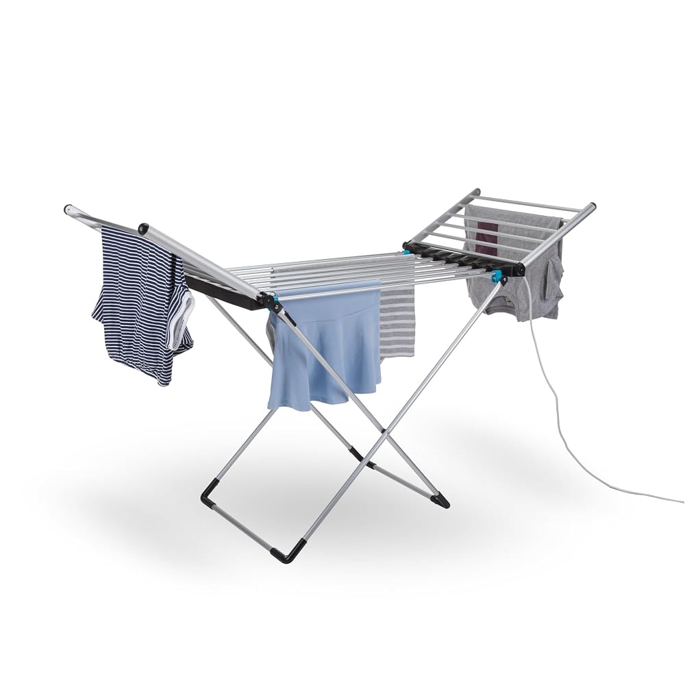 Minky SureDRI Winged Heated Clothes Airer, 12m Drying Space and 16kg Capacity, Electric Foldable Drying Rack