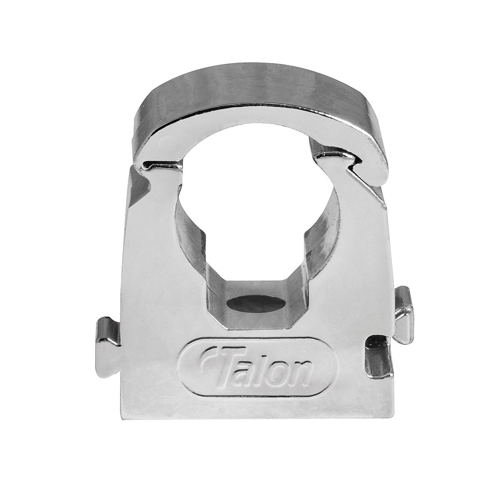 Talon 15mm Single Hinged Pipe Clip x10 - Chrome