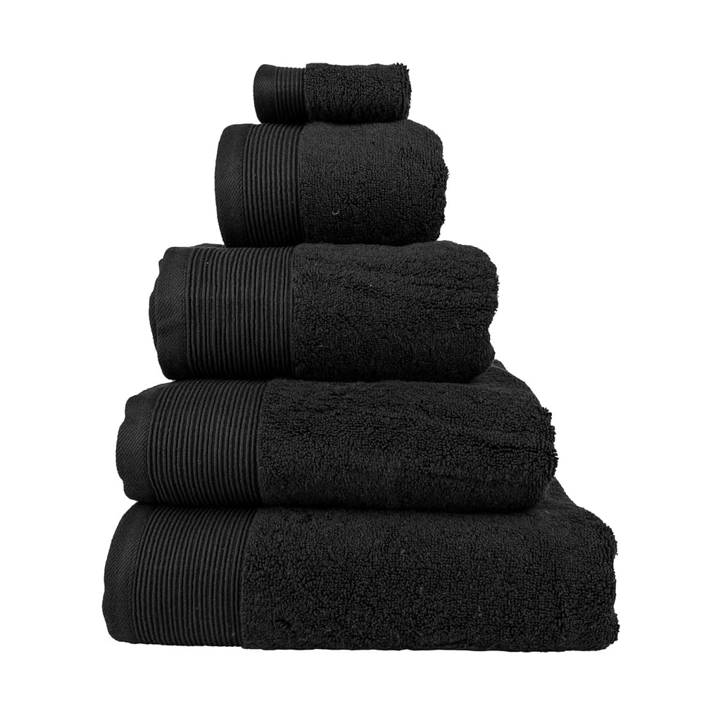 Homescapes Black Towel Bale, 700GSM Combed 100% Egyptian Cotton, 2 Bath Towels & 2 Hand Towels