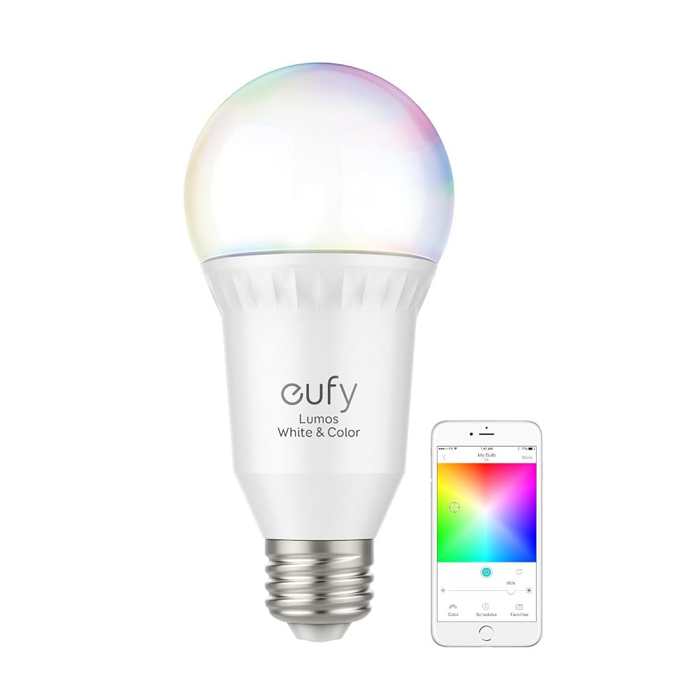 Eufy Lumos Smart Bulb, White and Colour (E27), Wi-Fi, Works with Amazon Alexa
