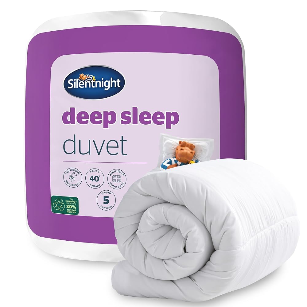 Silentnight Deep Sleep 10.5 Tog Duvet, Double, Soft Touch Microfibre, All Year Round, Machine Washable