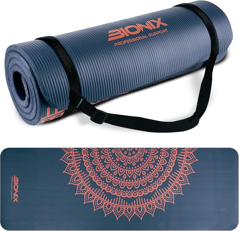 Bionix Thick Yoga Mat, Exercise Mat & Gym Mat for Home Workouts