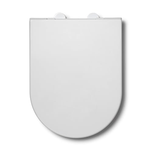 Croydex Eyre Soft Close Toilet Seat, D Shape, White