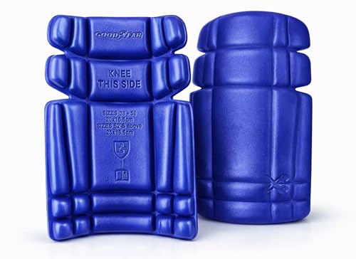 Goodyear Workwear Knee Pads Inserts, Ergonomic EVA Foam, 1 Pair, Blue