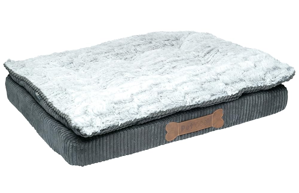 Petface Ultimate Luxury Memory Foam Dog Bed, Machine Washable, Large