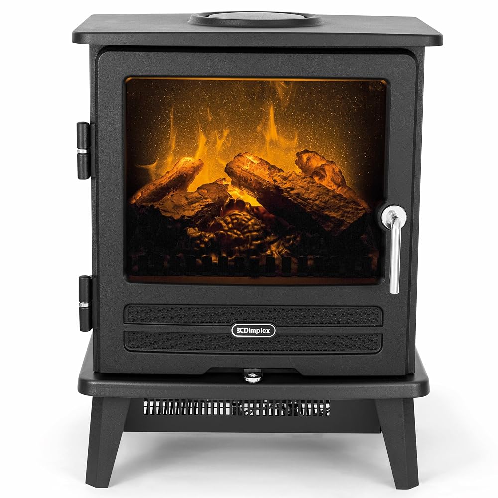 Dimplex Willowbrook Optimyst Water Vapour Electric Stove Fire, Real Flame Effect, Black Fireplace, Log Fuel Bed, 1000W/2000W Fan Heater