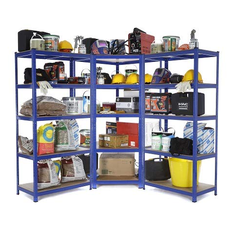 Racking Solutions Heavy Duty Garage Corner Shelving Kit, 1 Corner Unit 1800mm x 900mm x 450mm