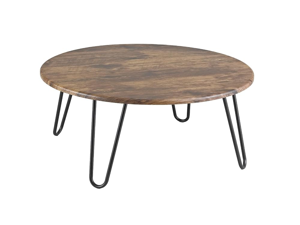 Aspect Brockton Round Coffee Table, Wood, Vintage Style