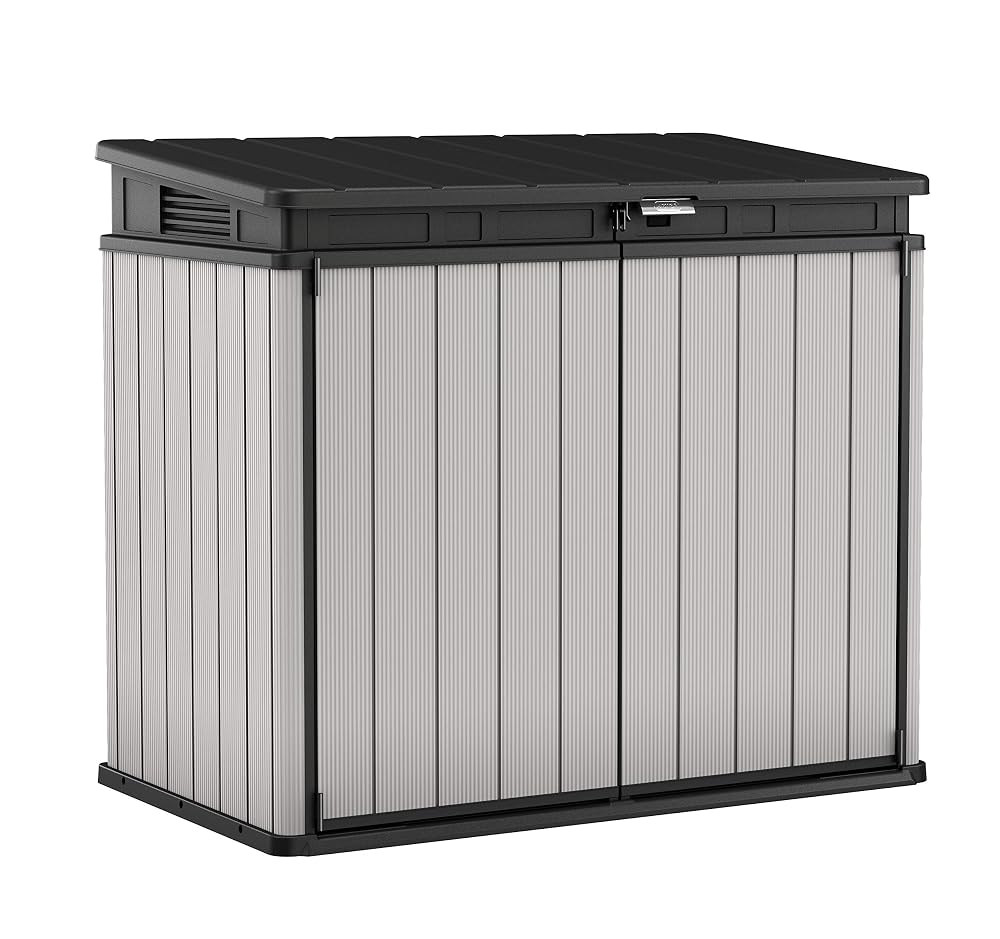 Keter Store It Out Premier XL Outdoor Garden Storage Shed, Grey and Black