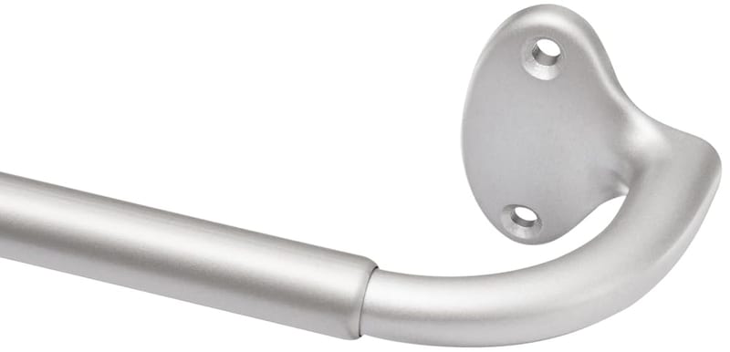 Amazon Basics Extendable Window Curtain Pole for Eyelet Curtains, 22mm Diameter, 122 to 224cm, Nickel