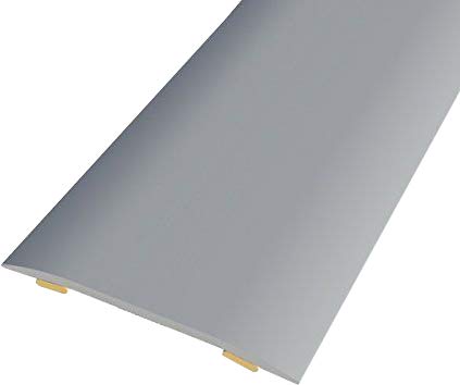 Self Adhesive Aluminium Motion Cover Strip - Floor Edging - Door Threshold, Matt Silver